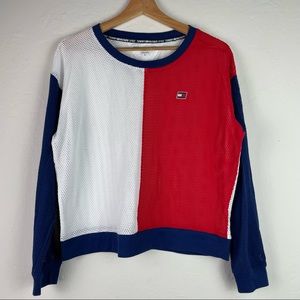 Tommy Hilfiger Red, White, and Blue Long Sleeve Tee